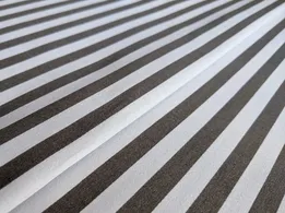 Коттон сатин полоска 10 мм, хаки на белом (отрез 1 м) - интернет-магазин tkani-atlas.com.ua