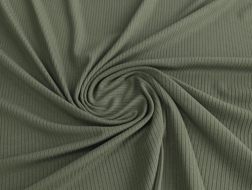 Трикотаж рубчик, темна олива - фото 1 - інтернет-магазин tkani-atlas.com.ua