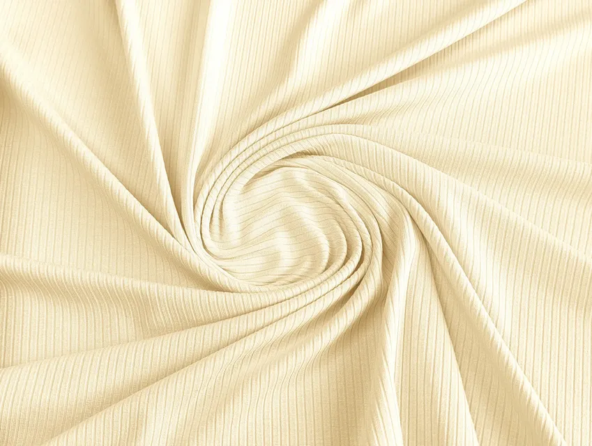 Трикотаж рубчик, нежно-желтый - фото 1 - интернет-магазин tkani-atlas.com.ua