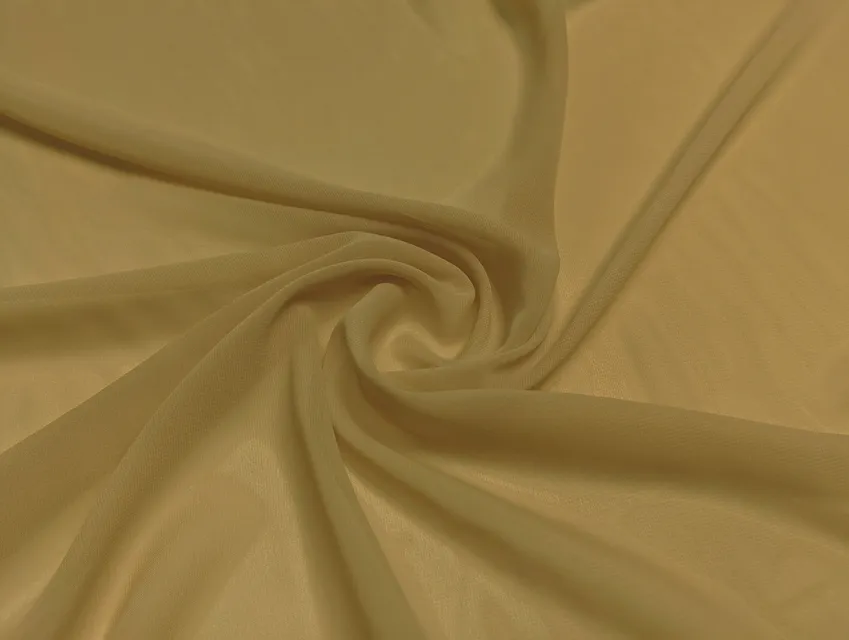 Шифон однотонный, песочный (отрез 1,2 м) - фото 1 - интернет-магазин tkani-atlas.com.ua
