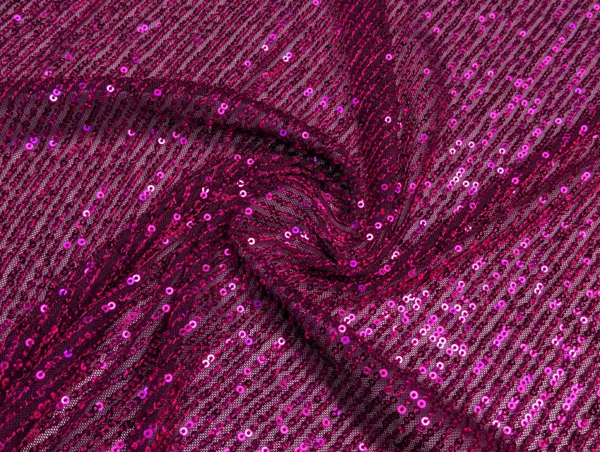 Пайетка Зара, фуксия (отрез 2,5 м) - фото 1 - интернет-магазин tkani-atlas.com.ua
