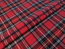 Коттон рубашечный шотландка, красный с темно-синим (отрез 0,8 м) - интернет-магазин tkani-atlas.com.ua