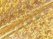 Трикотаж масло нарядное голограмма радужная, золото на бежевом (отрез 1,9 м) - интернет-магазин tkani-atlas.com.ua