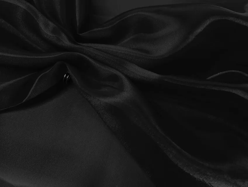 Органза матова (віск), чорний - фото 1 - інтернет-магазин tkani-atlas.com.ua