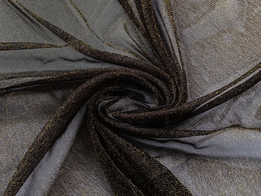 Сетка люрекс, черный (отрез 2 м) - фото 1 - интернет-магазин tkani-atlas.com.ua