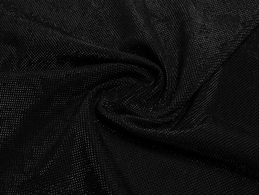 Трикотаж диско плотный мерцание, черный - фото 1 - интернет-магазин tkani-atlas.com.ua