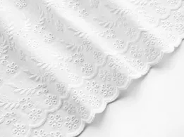 Прошва з двостороннім купоном казкове плетіння, білий - інтернет-магазин tkani-atlas.com.ua