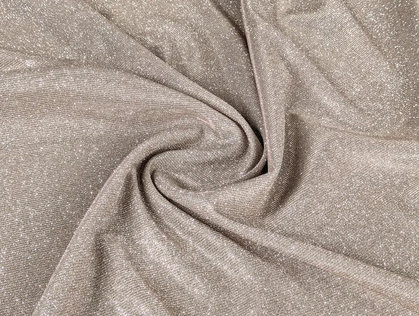 Трикотаж диско мерцание, бежевый - фото 1 - интернет-магазин tkani-atlas.com.ua