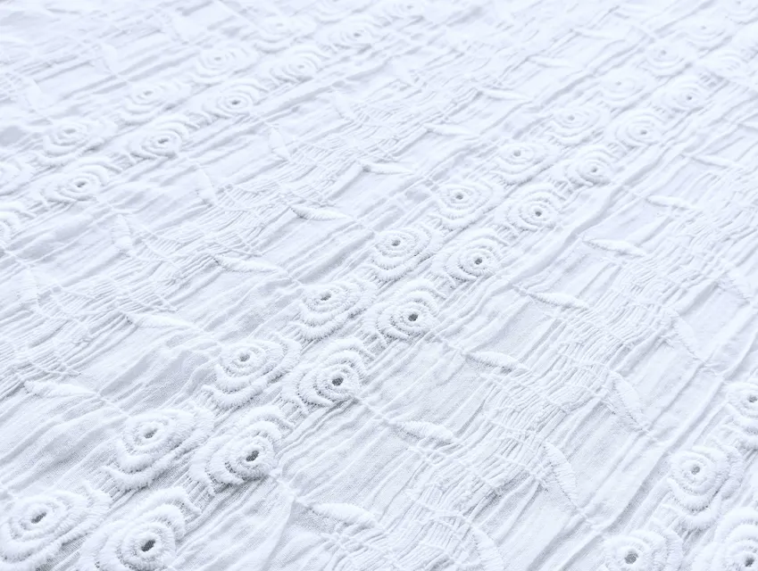 Батист шиття вишивка жата, білий (відріз 0,8 м) - фото 1 - інтернет-магазин tkani-atlas.com.ua