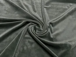 Бархат на трикотаже плюш серый хаки (отрез 1 м) - интернет-магазин tkani-atlas.com.ua