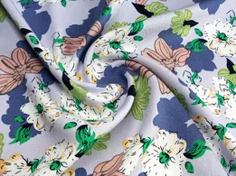 Штапель Бельмондо квіткова казка, ніжно-ліловий (відріз 2 м) - інтернет-магазин tkani-atlas.com.ua