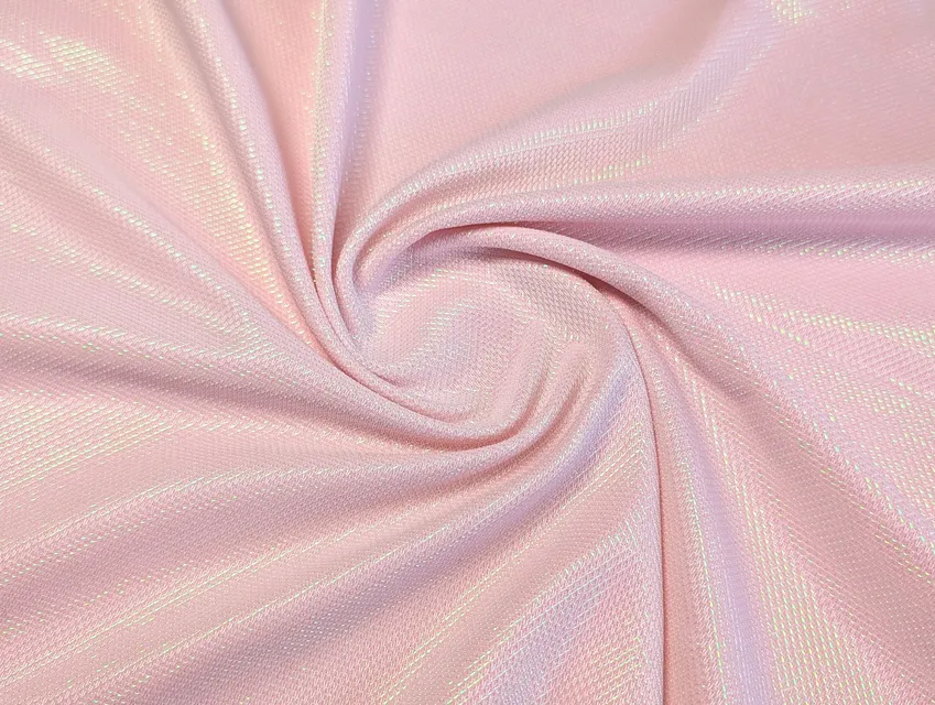 Трикотаж диско плотный хамелеон, персиковый с салатовым - фото 1 - интернет-магазин tkani-atlas.com.ua