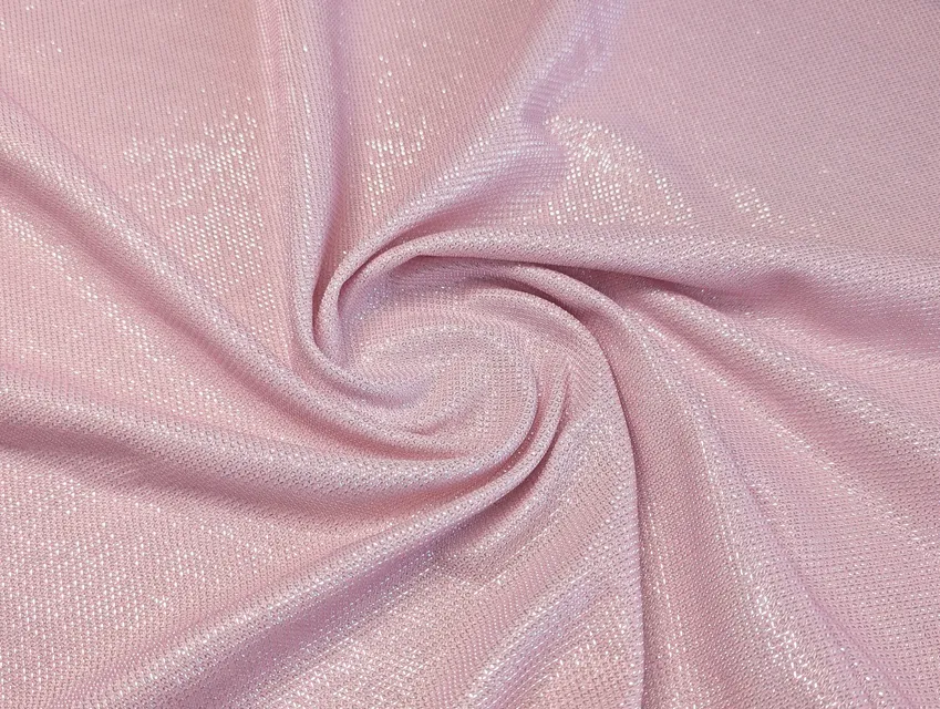 Трикотаж диско щільний мерехтіння, рожева пудра зі сріблом - фото 1 - інтернет-магазин tkani-atlas.com.ua