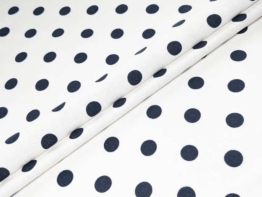 Льон з віскозою горох, темно-синій (відріз 1,5 м) - фото 1 - інтернет-магазин tkani-atlas.com.ua