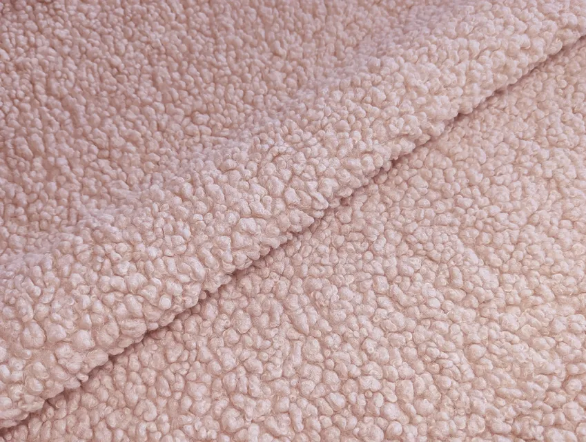 Мех Тедди сухая роза (отрез 0,5 м) - фото 1 - интернет-магазин tkani-atlas.com.ua