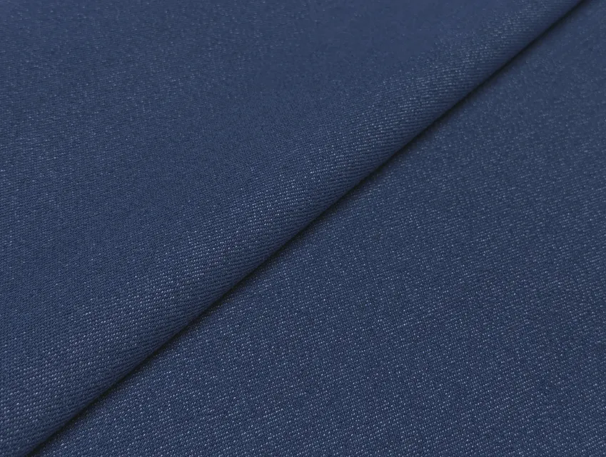 Джинс однотонный темно-голубой (отрез 2,5 м) - фото 1 - интернет-магазин tkani-atlas.com.ua