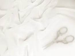 Шифон Винди сливочный (отрез 1,5 м) - интернет-магазин tkani-atlas.com.ua