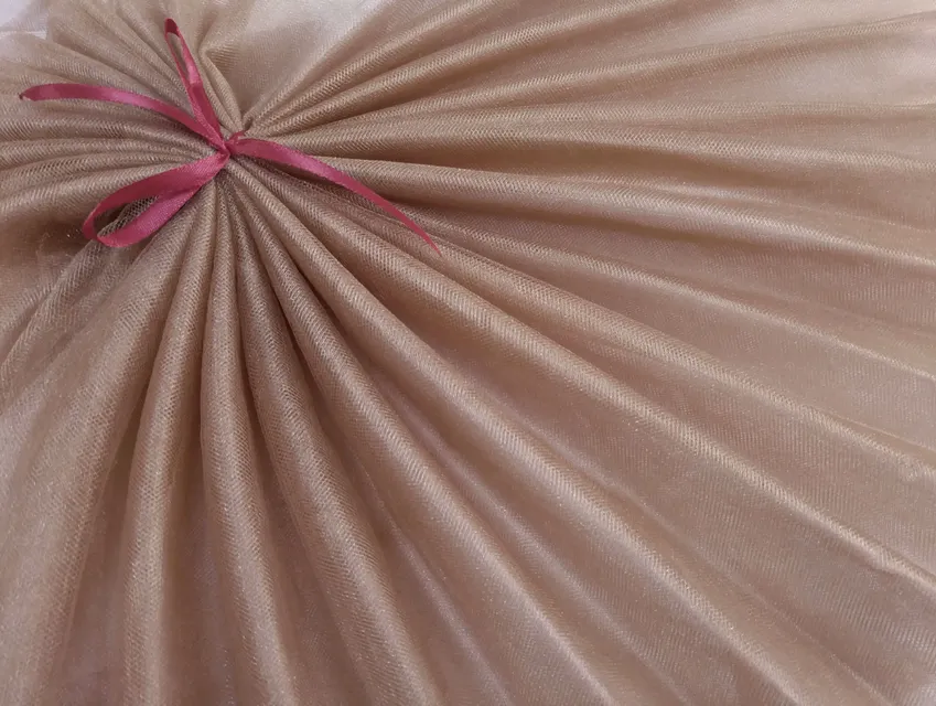 Фатин кристал, натуральний бежевий (відріз 1 м) - фото 1 - інтернет-магазин tkani-atlas.com.ua