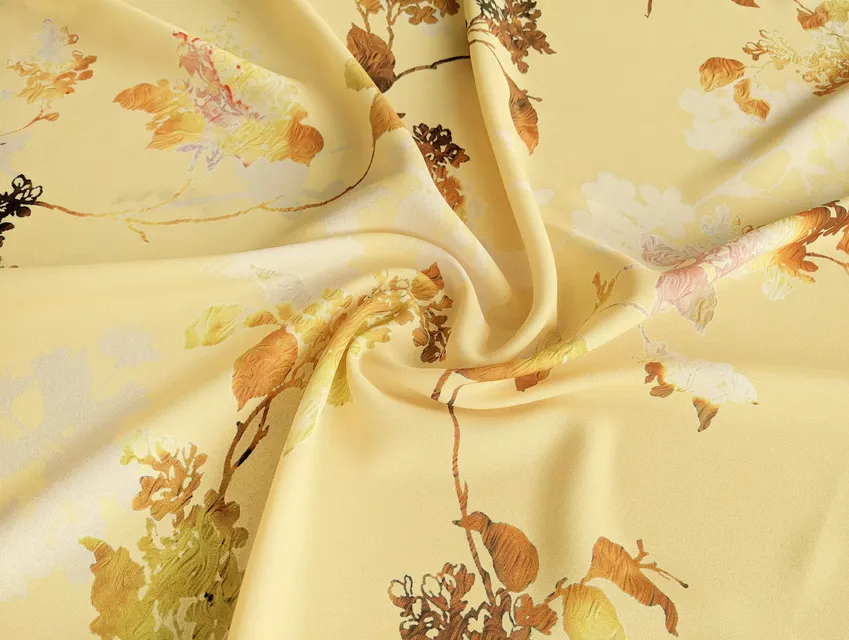 Дона креп романтика, лимонно-жовтий (відріз 2,7 м) - фото 1 - інтернет-магазин tkani-atlas.com.ua