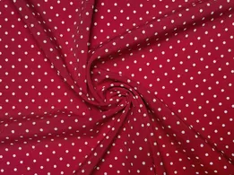 Софт принт горошек 2 мм, красный (отрез 2,3 м) - интернет-магазин tkani-atlas.com.ua