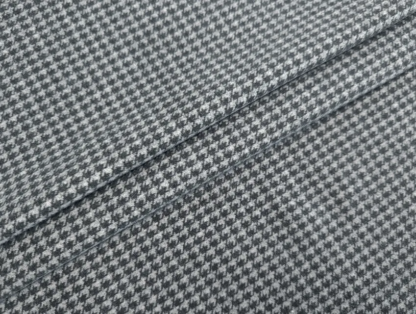 Трикотаж теплий Камилла гусяча лапка 10 мм, сірий (відріз 0,7 м) - фото 1 - інтернет-магазин tkani-atlas.com.ua