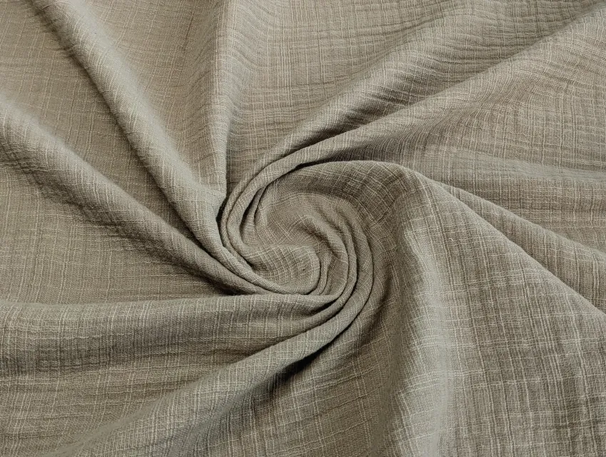 Муслин слаб двухслойный темно-бежевый (отрез 0,5 м) - фото 1 - интернет-магазин tkani-atlas.com.ua