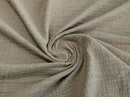 Муслін слаб двошаровий темно-бежевий (відріз 0,5 м) - інтернет-магазин tkani-atlas.com.ua