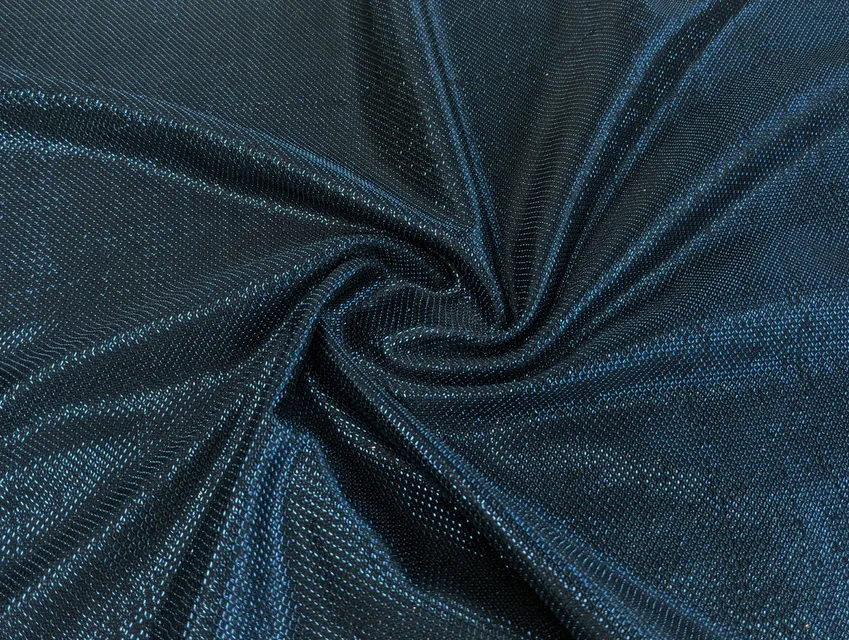 Трикотаж диско луска темно-синій (відріз 2,9 м) - фото 1 - інтернет-магазин tkani-atlas.com.ua