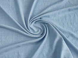 Штапель твил с нейлоном жатка, голубой джинсовый (отрез 1,2 м) - интернет-магазин tkani-atlas.com.ua