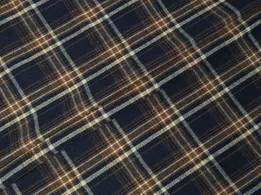 Котон сорочковий клітинка 65 мм, темно-синій з коричневим (відріз 2 м) - інтернет-магазин tkani-atlas.com.ua