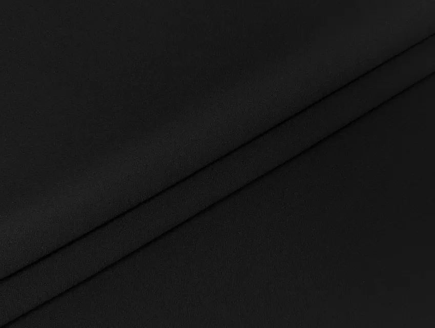 Креп на трикотажі чорний (відріз 1,1 м) - фото 1 - інтернет-магазин tkani-atlas.com.ua