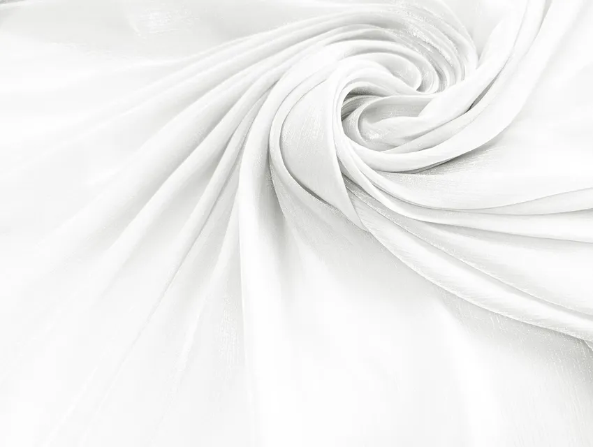 Органза с блеском жатка, молочный (отрез 2 м) - фото 1 - интернет-магазин tkani-atlas.com.ua