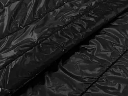 Плащевка лак на синтипоне черный (отрез 0,5 м) - интернет-магазин tkani-atlas.com.ua