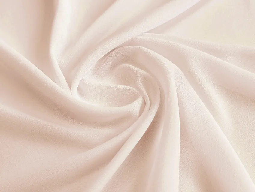 Креп шифон софт пудренный бежевый - фото 1 - интернет-магазин tkani-atlas.com.ua
