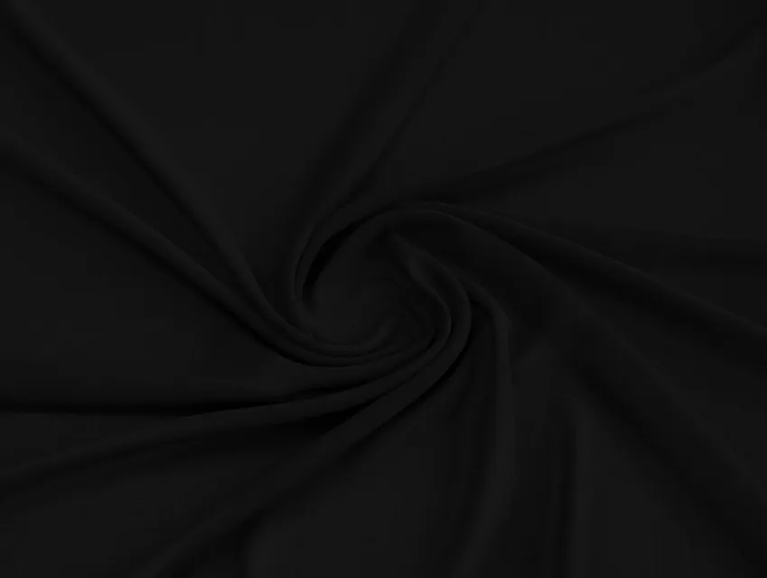 Креп шифон софт черный - фото 1 - интернет-магазин tkani-atlas.com.ua