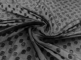 Шифон металлик точка 7 мм, черный (отрез 2 м) - интернет-магазин tkani-atlas.com.ua