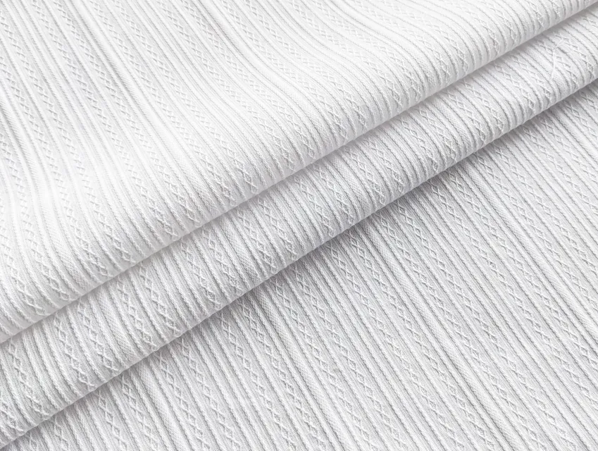 Котон прошва смужка, білий (відріз 0,7 м) - фото 1 - інтернет-магазин tkani-atlas.com.ua