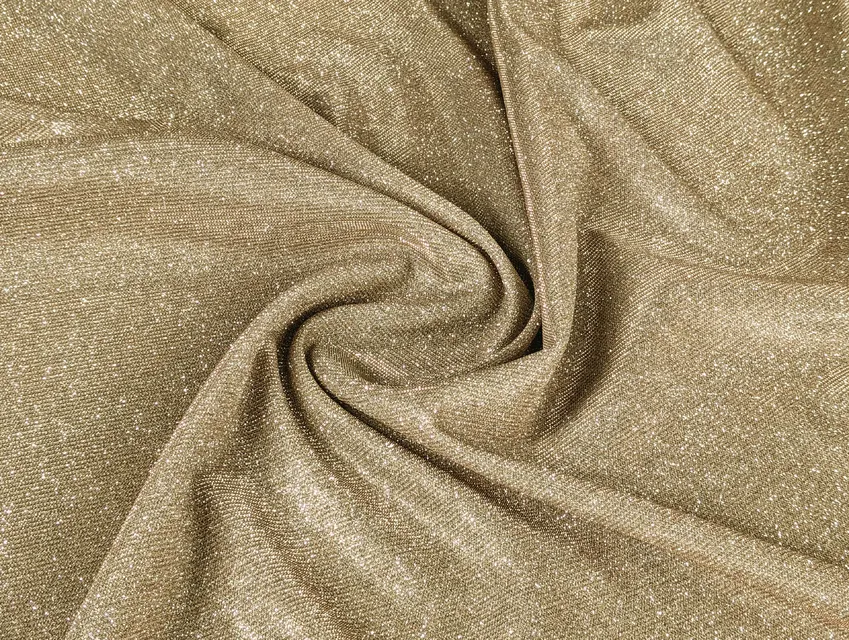 Трикотаж диско мерцание, золото (отрез 2,5 м) - фото 1 - интернет-магазин tkani-atlas.com.ua