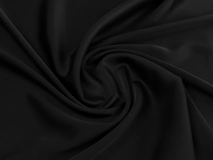 Костюмка атласная Белль черный (отрез 2,8 м) - фото 1 - интернет-магазин tkani-atlas.com.ua