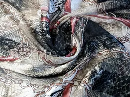 Атлас-шифон ремінці, рожевий на білому (відріз 2 м) - інтернет-магазин tkani-atlas.com.ua