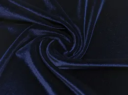 Оксамит стрейч Венеція темно-синій (відріз 2,9 м) - інтернет-магазин tkani-atlas.com.ua