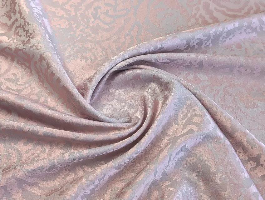 Двосторонній віскозний жаккард абстракція, пудра - фото 1 - інтернет-магазин tkani-atlas.com.ua