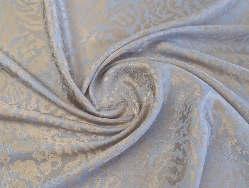 Двусторонний вискозный жаккард абстракция, голубой - фото 1 - интернет-магазин tkani-atlas.com.ua