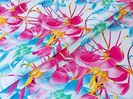 Коттон сатин принт летний бриз, ментоловый (отрез 1,5 м) - интернет-магазин tkani-atlas.com.ua