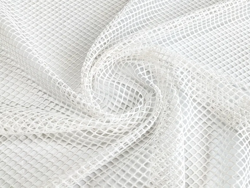 Сітка спорт стрейч осередок 5 мм, молочний (відріз 0,7 м) - фото 1 - інтернет-магазин tkani-atlas.com.ua