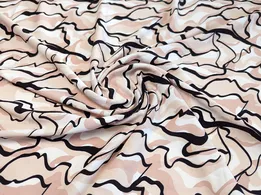 Костюмка шелковистая волнистое плетение, бежево-персиковый (отрез 0,5 м) - интернет-магазин tkani-atlas.com.ua