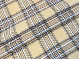 Котон сорочковий уцінка (недолік), темно-бежевий із чорним (відріз 0,8 м) - інтернет-магазин tkani-atlas.com.ua