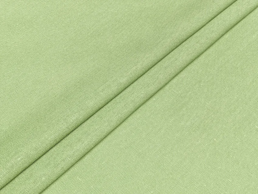 Льон віскоза 30/70 липово-зелений (відріз 2 м) - фото 1 - інтернет-магазин tkani-atlas.com.ua