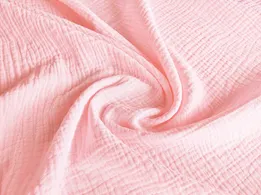 Муслин двухслойный розово-персиковый (отрез 2,2 м) - интернет-магазин tkani-atlas.com.ua