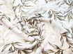 Льон бохо рисунок лиственный дуэт, бежевый на молочном - интернет-магазин tkani-atlas.com.ua